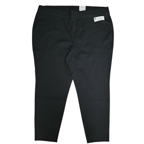 INC International Concepts Pants Womens Plus Size 26W Solid Black Pull On Skinny - Picture 1 of 7